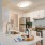 kitchen space with wine glasses displayed on countertop